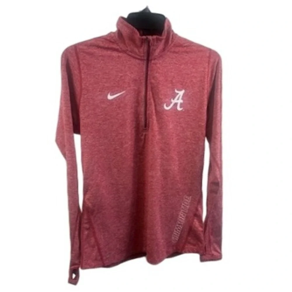 Nike Dri Fit Alabama Crimson Tide Shirt Womens Full Zip Size Medium